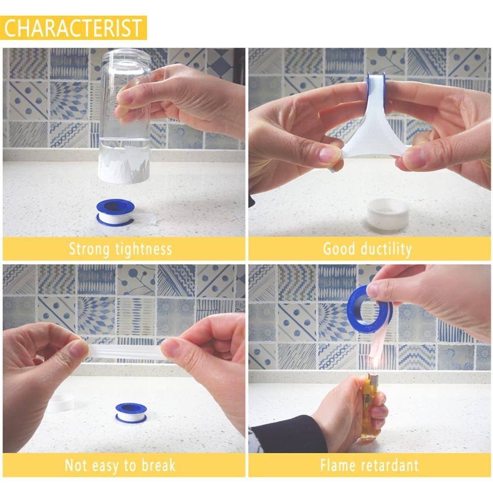 12mmx10m PTFE Tape White Sealing Tape Water Pipe Plumbing Tape