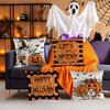 1pc Halloween Cushion Cover Pumpkin Ghost Pattern Pillowcase Suitable for Festival Living Room Bedroom Decoration Festival Gifts