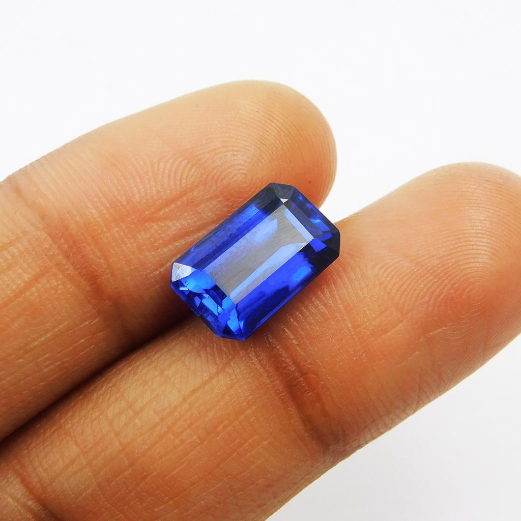5.20 Ct Natural Blue Tanzanite Loose Gemstone Emerald Cut