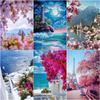 5D DIY Diamond Painting Landscape Cross Stitch Diamond Mosaic Scenery   Embroidery Kit Full Round Round Home Decorat