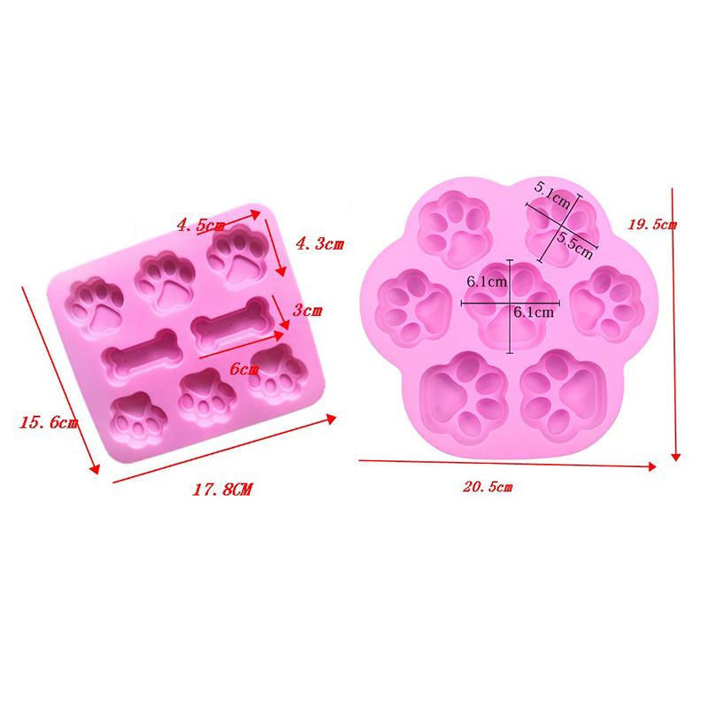 Силиконовые формы для косточек щенков, кошачьих лап, шоколадных форм для печенья, для выпечки, антипригарные формы для лакомств для собак, подходящие для микроволновой печи