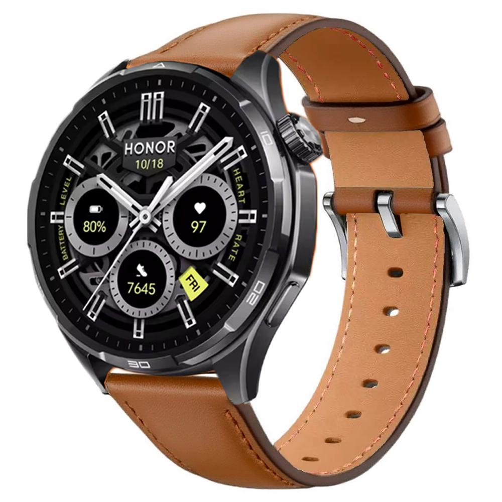 Кожаный ремешок для часов 22 мм для Honor Watch 6 Plus Браслеты для HONOR Watch 5 Ultra / GS 3 / GS Pro Кнопка Quickfit Браслет