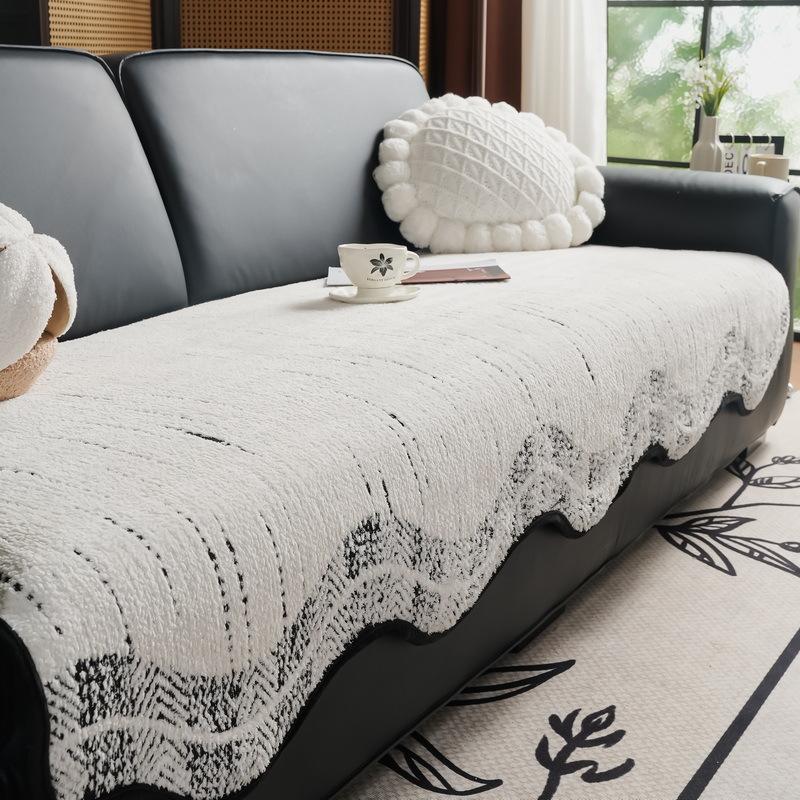New Sofa Cushion Four Seasons Universal Leather Sofa Special Pad Fixed Non-Slip High-Grade Special-Shaped Seat Cushion Cloth