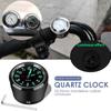 Motorcycle Handlebar Mount Clock 7/8" Chrome Waterproof Bike Motor Quartz Watch Aluminum Luminous Clock Moto Accessories