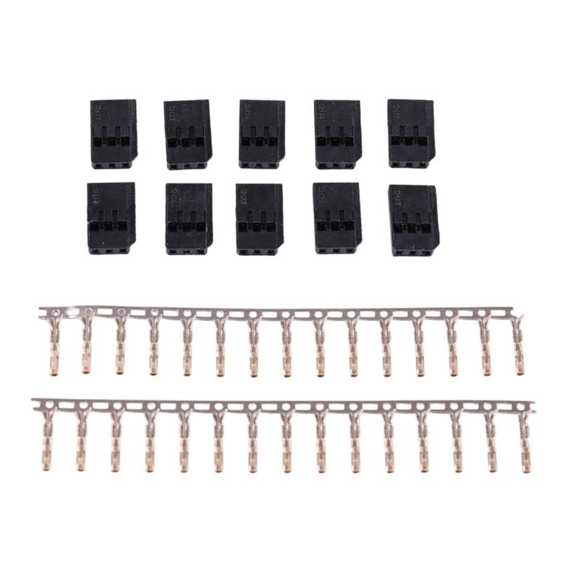 10 Pair Servo Plug Female/Male Extension Connector Receiver Plug Signal Transmission Lock and Pin Set For Futaba JR