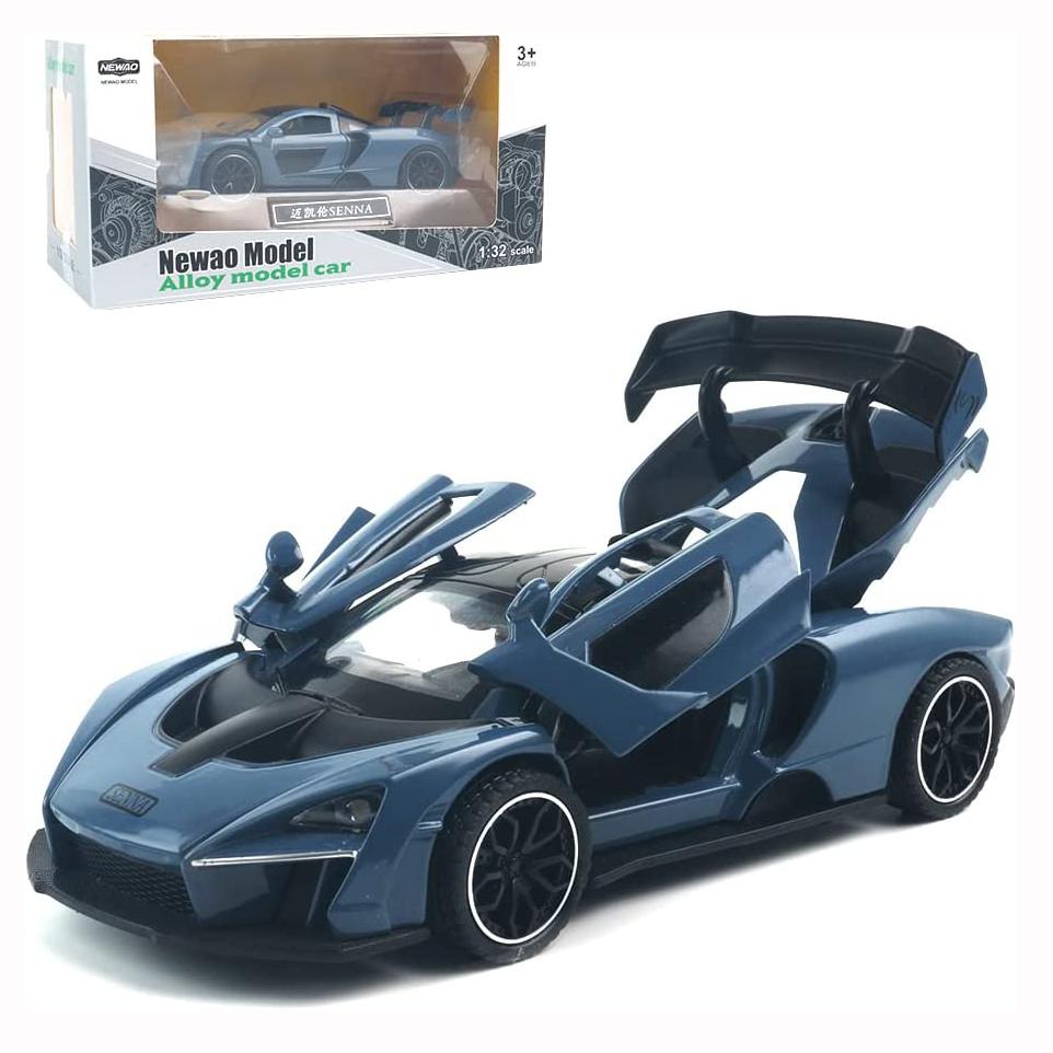 1:32 масштаба McLaren Senna, литая под давлением модель автомобиля, игрушечный автомобиль с функцией отката и звуковым светом для детей, мальчиков и девочек, коллекция для взрослых