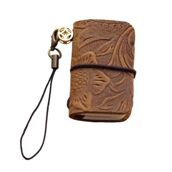 Винтажный милый мини-блокнот с обложкой из искусственной кожи и ремешком, сменный, крошечный дорожный журнал, маленький карманный дневник с книжным блоком для путешествий, для записей