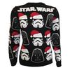 Unisex Adult Vader And Trooper Face Knitted Christmas Sweatshirt