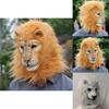 White Latex Lion Head Mask For Adult Cosplay And Themed Costume Parties