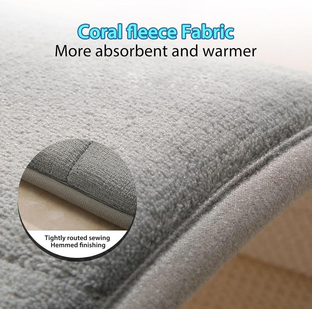 Набор ковриков для ванной 5 штук - Коврик для ванной с эффектом памяти Коврики для туалета Сильно впитывающие Нескользящие Ультрамягкие Легко чистить