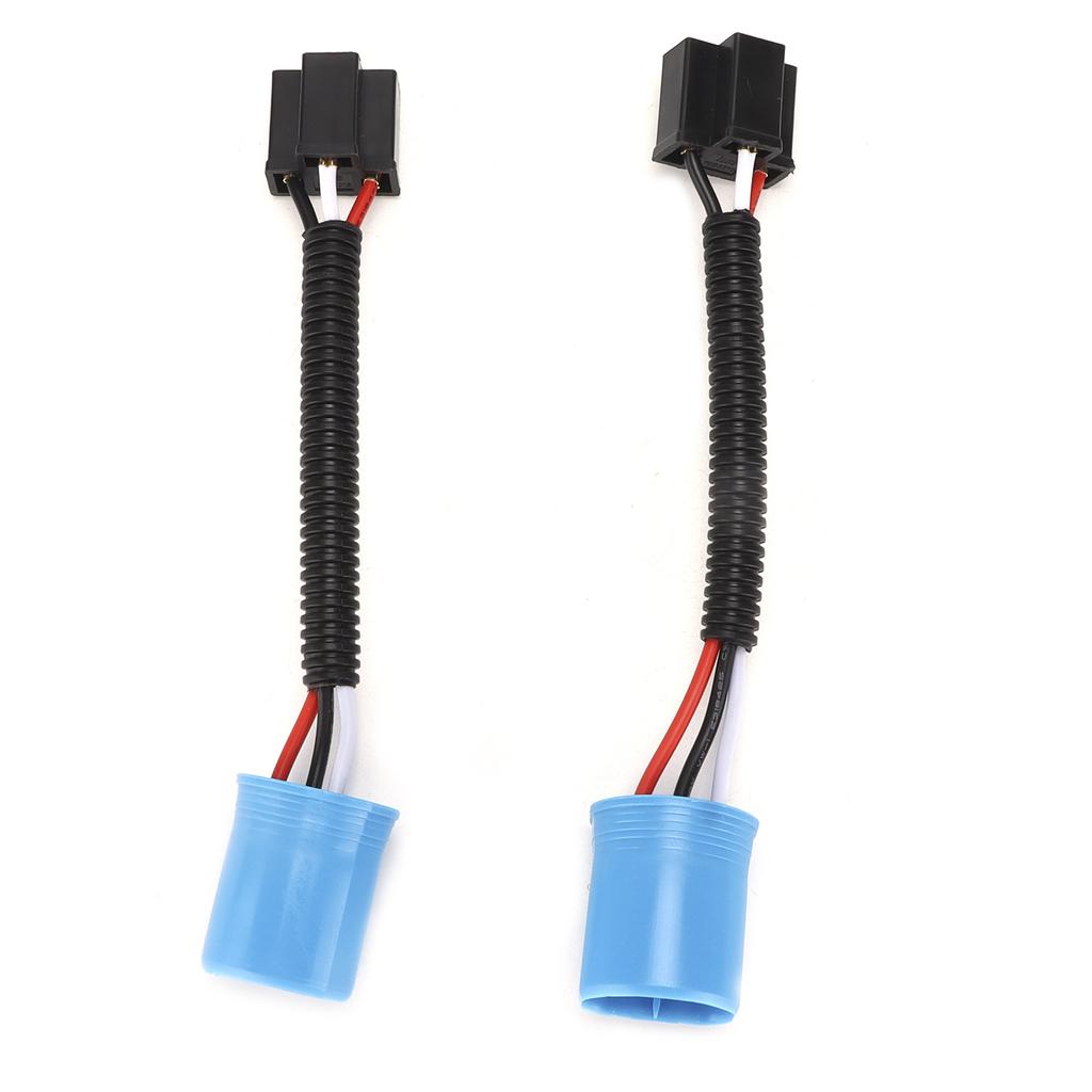 2pcs 9007 Male to H4 9003 Female Wire Harness Connector Adapter Replacement for Hummer H2 Headlight 12V‑24V