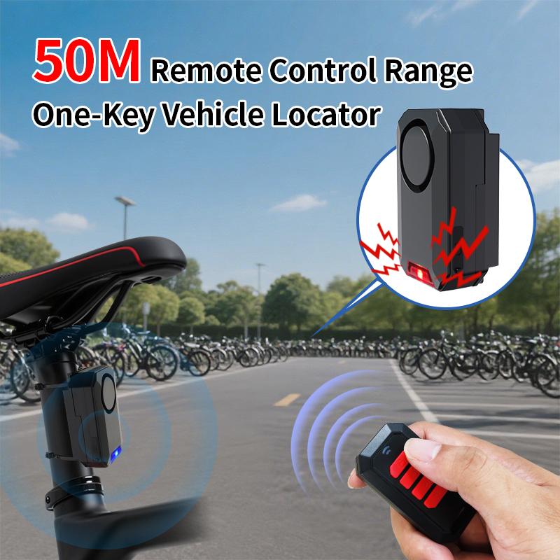 Fatbike Protection Anti-Theft Bicycle Alarm Wireless Vibration Function Bike Safety Alarm Remote Outdoor Riding