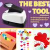 5pcs Paper Cutter for Crafts Hole Punchers Tool Set 1 1.5 2 In 9 16 25 38 50mm Heart Paper Shapes for Card Making Scrapbooking