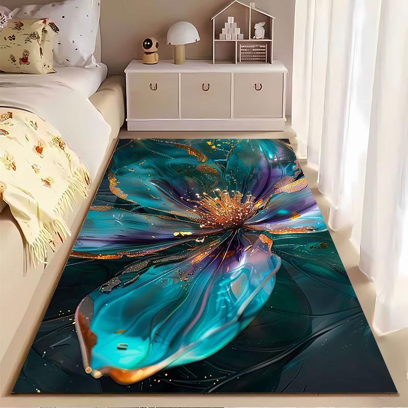 Abstract Floral Design Carpet suitable as a non-slip mat for the living room or bedroom sofa