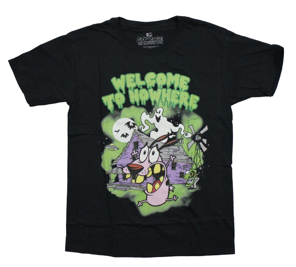 Cowardly Dog Welcome To Nowhere Cartoon Retro Unisex T-shirt S-5XL
