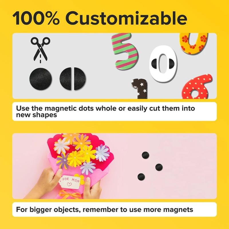 20x2mm Round Magnets with Adhesive Backing Flexible Self Adhesive Magnetic Dots Flexible Magnet Sheets Refrigerator Magnet DIY