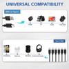 6 in 1 USB C PD Splitter Cable Multi USB C to Type C Male Charger Cord for 15 Pro / Android Phone Tablet Switch and More