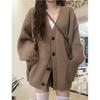 Korean Style Retro Knit Sweater Women's Loose Cardigan Coat