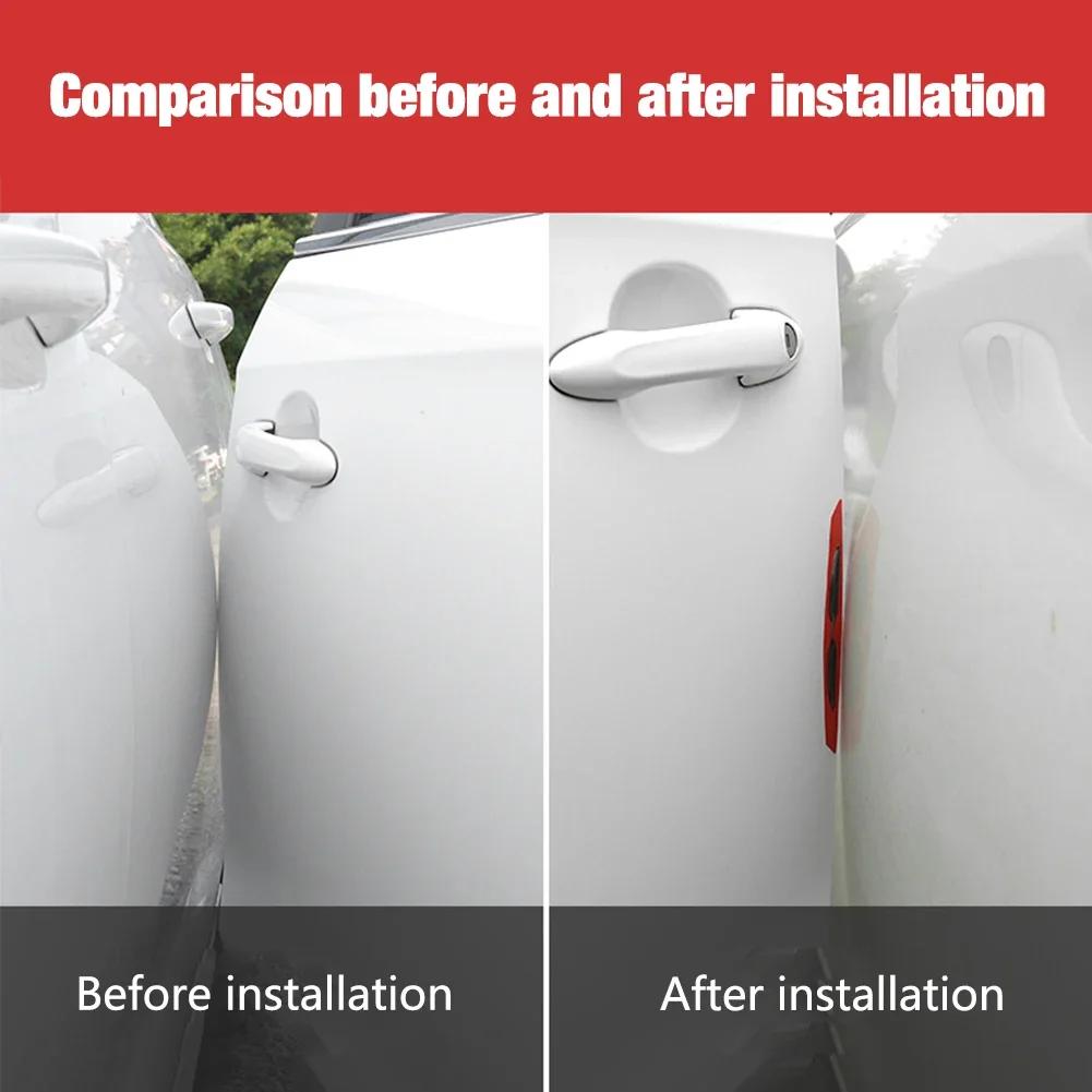 6 шт. Автомобильная 3D Светоотражающая Наклейка из Углеродного Волокна Модный Автостайлинг Светоотражающие Полосы Предупреждение о Ночной Безопасности Автомобильные Наружные Аксессуары