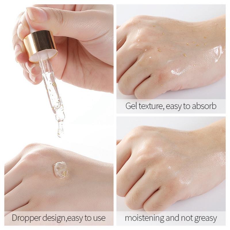 24K Gold Snail Serum Увлажняющая укрепляющая кожа Осветляющая тонкие линии Антивозрастная питательная сыворотка для лица