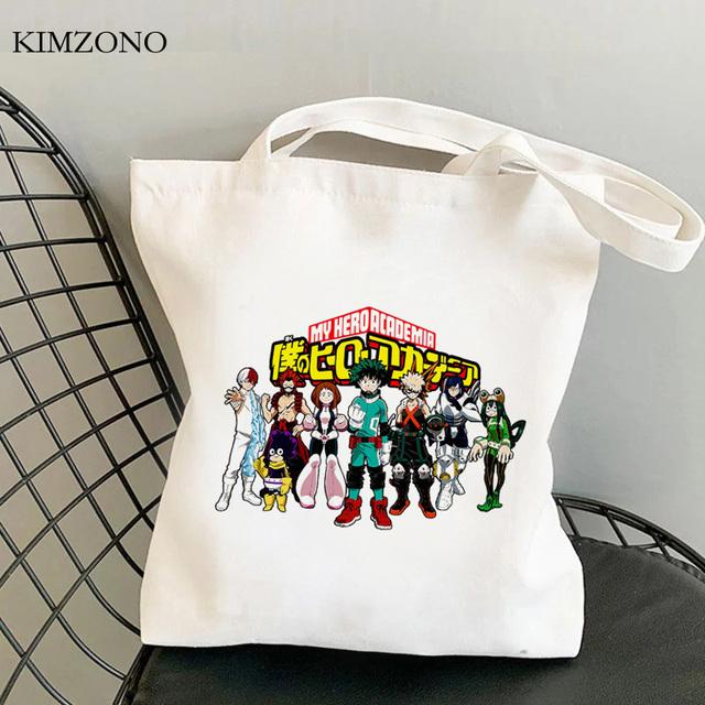 Сумка для покупок My Hero Academia bolso, многоразовая сумка-тоут для продуктов bolsa, джутовая сумка, тканевая сумка sacola, многоразовая ткань cabas