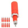 10Pcs M3 Terminal 4mm Banana Jack Socket Screw Panel Jack Terminal Plug for Electronic EquipmentRed
