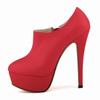 Women Boots Sexy Stilettos Fashion Autumn Winter 14cm Round Toes High Heels Ladies Casual Platform Pumps Leather Party Shoes