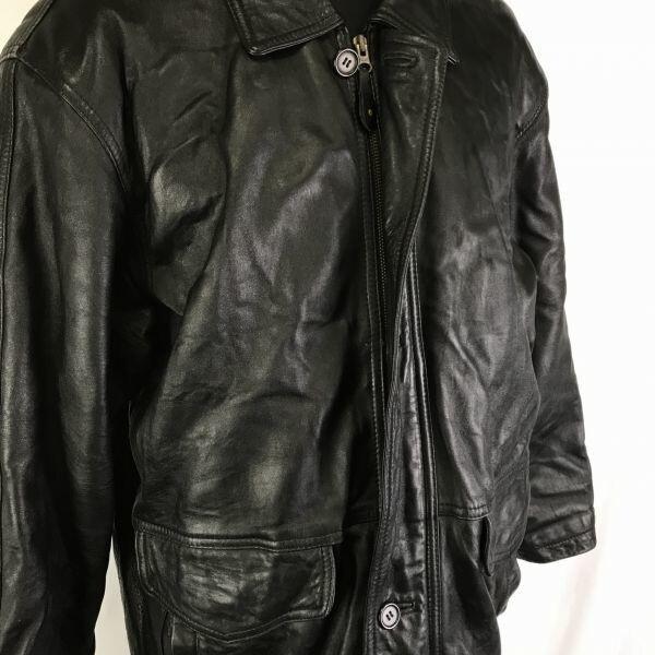 Creation Cube Leather Puffer Coat [Men’s M/Black] Full Zip Jacket(USED)