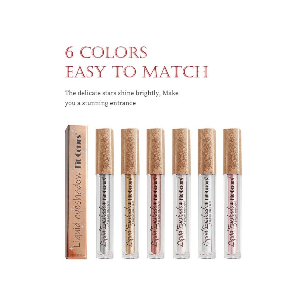 Fit Colors Жидкий жемчужный свет - тени для век с металлической текстурой легко окрашиваются Жемчужный свет, тонкие тени для век Жидкость для губ
