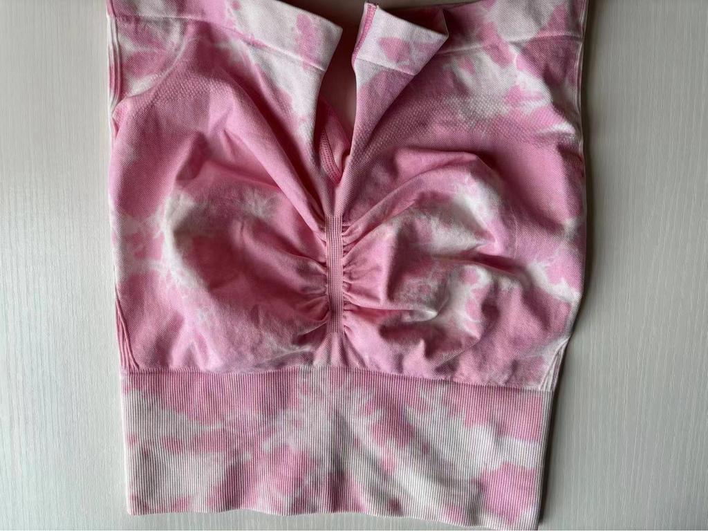 Женские летние шорты для йоги с высокой талией и эффектом пуш-ап, с принтом тай-дай