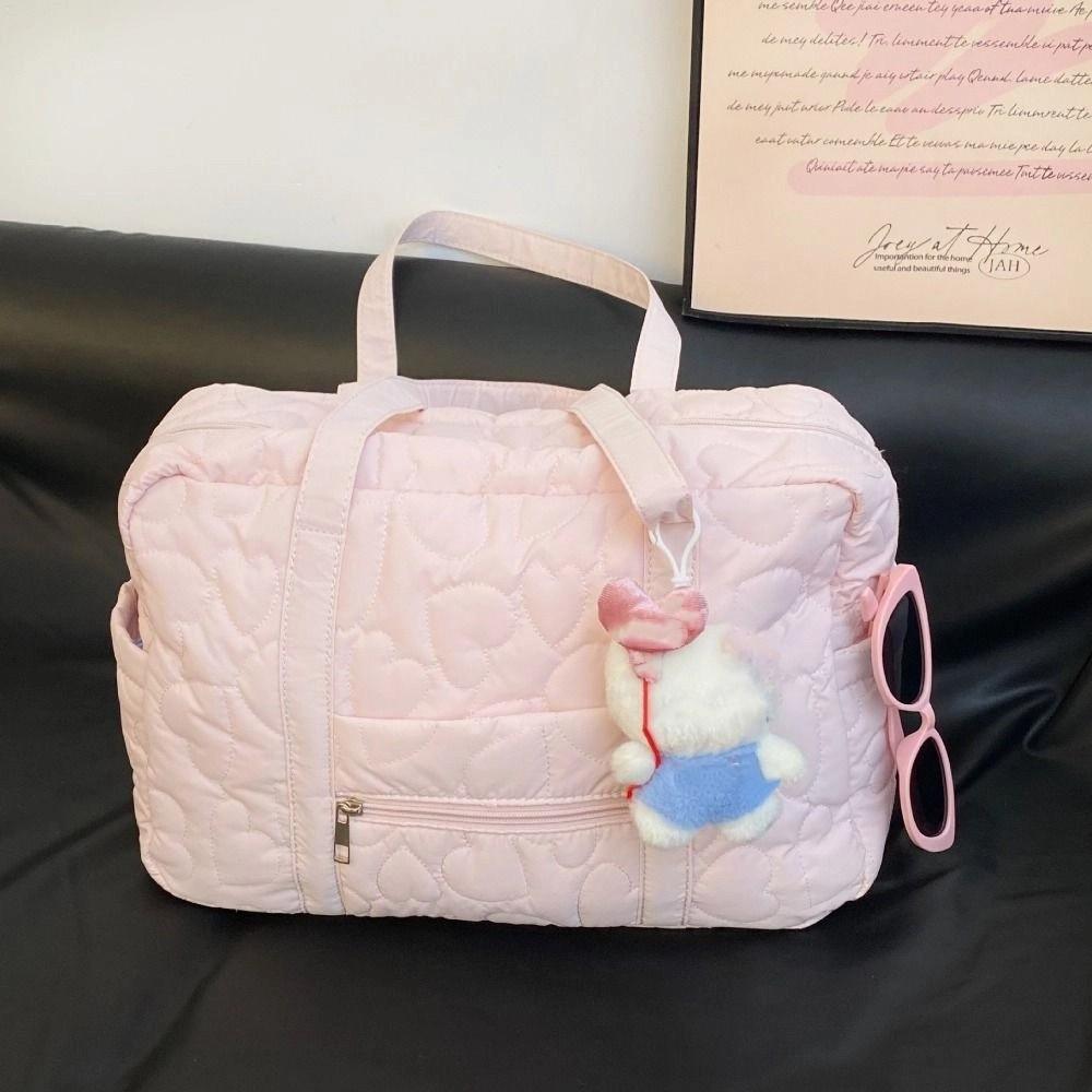 Korean Style Travel Luggage Bag Heart Travel Storage Bag Sweet Makeup Pouch Bag Outdoor