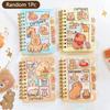 Portable Kawaii Coil Notebook Cartoon Capybara Journal Mini Notepad Diary Agenda Planner Kids Stationery Gift School Supplies