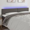 VidaXL LED Headboard Bedroom Furniture Double Bed Accessory Head of Bed Frame Interior Grey 3121584