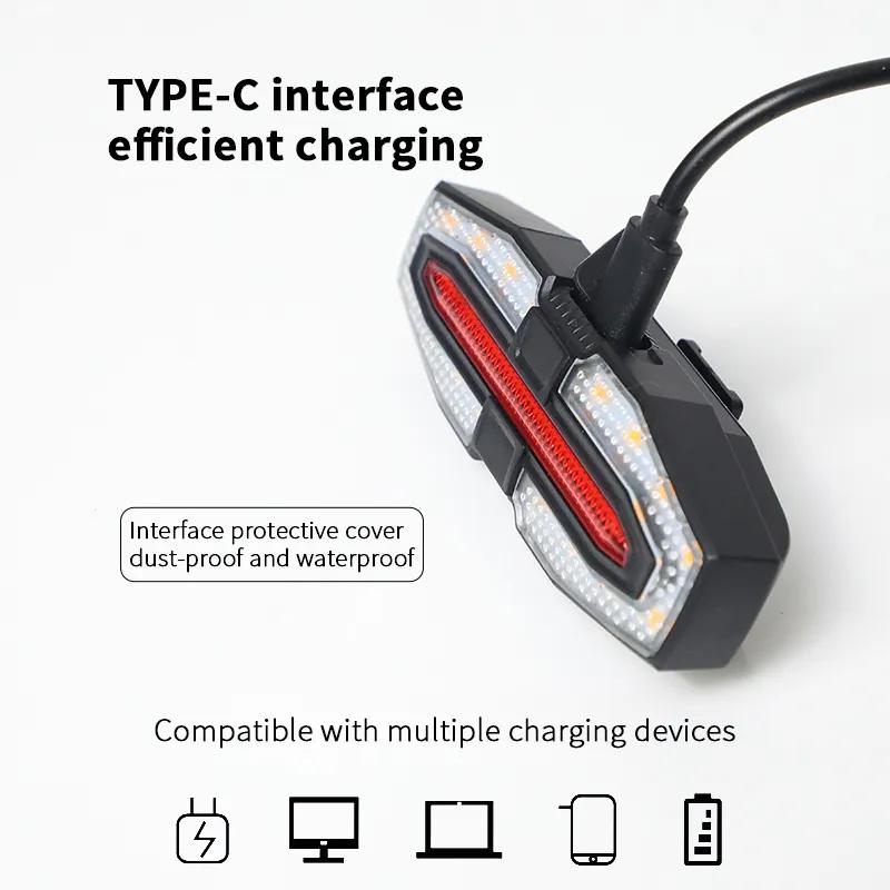 USB Перезаряжаемые Велосипедные Указатели Поворота Беспроводной Пульт Управления Водонепроницаемый Велосипедный Задний Фонарь