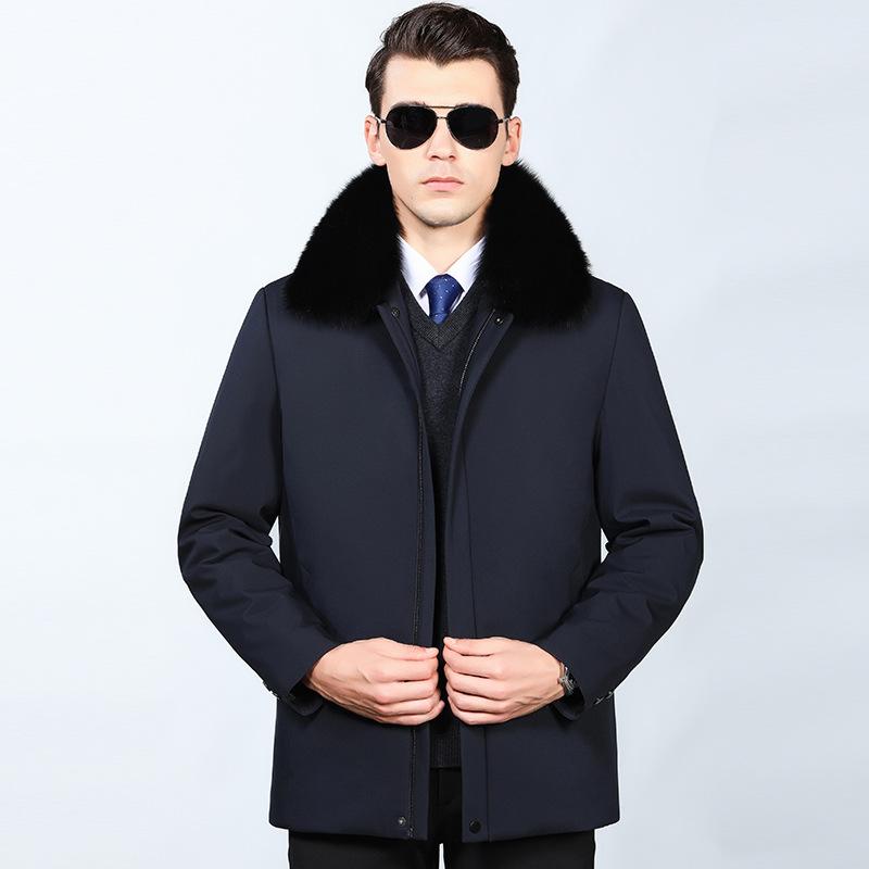 Зимняя куртка-пуховик мужская на гусином пуху Gall повседневная куртка утепленная и теплая