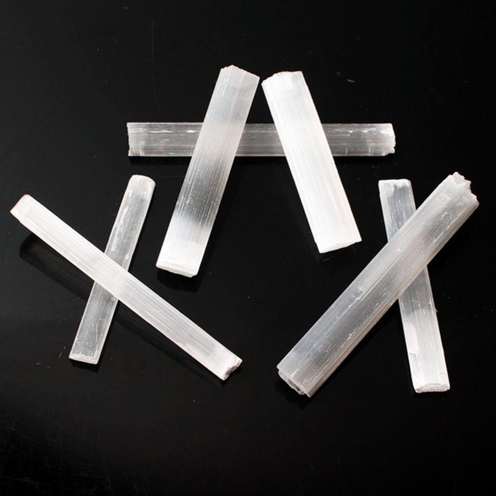 Specimen Jewelry Making White Selenite Wand Natural Gypsum Sticks Healing Stone Crystal Quartz