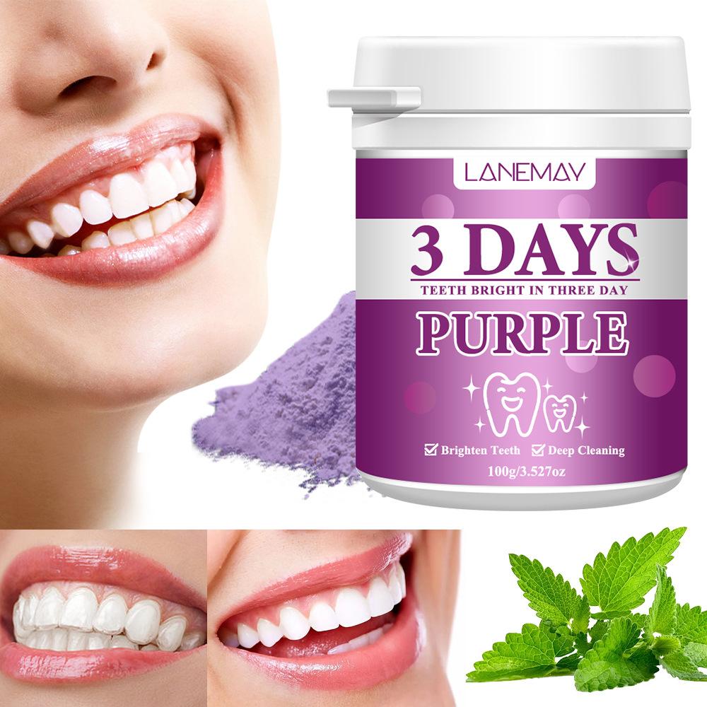 1pc Purple Teeth Cleaning Powder Teeth Polishing Tooth Deep CleaningPowder Tooth Cleaning Powder For Daily Life