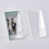 Acrylic Mini Photo Frame Holder Standing Rack Clear Photos Frames Shelf for Home Bedroom Dormitory Office Desktop Decor