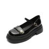 Mary Jane women's shoes 2025 spring new French sweet cool style retro single shoes pearl thick heel light sole small leather shoes women