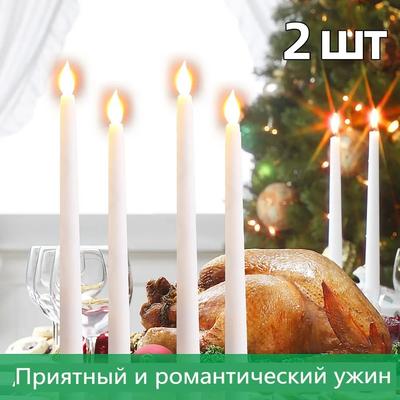 Длинная палочка Электронная свеча Светодиодная свеча Рождество Хэллоуин Длинная палочка Остроконечная свеча