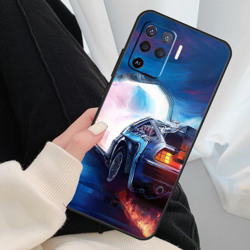 Чехол Машина времени из Назад в будущее для OPPO A54 A74 A94 A83 A91 A93 A5 A9 A31 A53 2020 A15 A52 A72 Find X5 X3 Pro