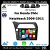 9-дюймовый Android 14 для Honda Civic Хэтчбек 2006-2011 Автомагнитола Плеер Видео Мультимедиа Carplay IPS DPS Навигация DSP Экран