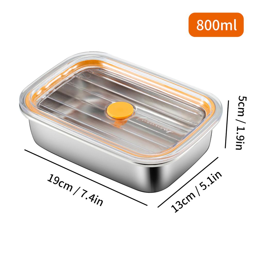 304 Stainless Steel Vacuum Fresh-keeping Box Heatable Bento Lunch Box Refrigerator Sealed Food Container With Lid