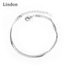 Lindon Zircon Bracelet Jewelry Geometric Bead Chain Link Bracelets Fashion Fine Wedding Gift for Girlfriend Women