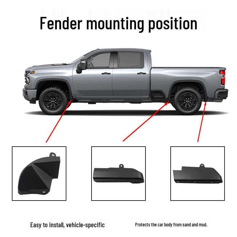 Chevy Silverado 2020-2025 Брызговики и Защита Углов Кузова и Кромки Дверей