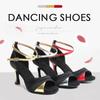 Туфли для латиноамериканских танцев румба с мягкой подошвой для женщин и взрослых, туфли для бальных танцев на каблуке 7 см