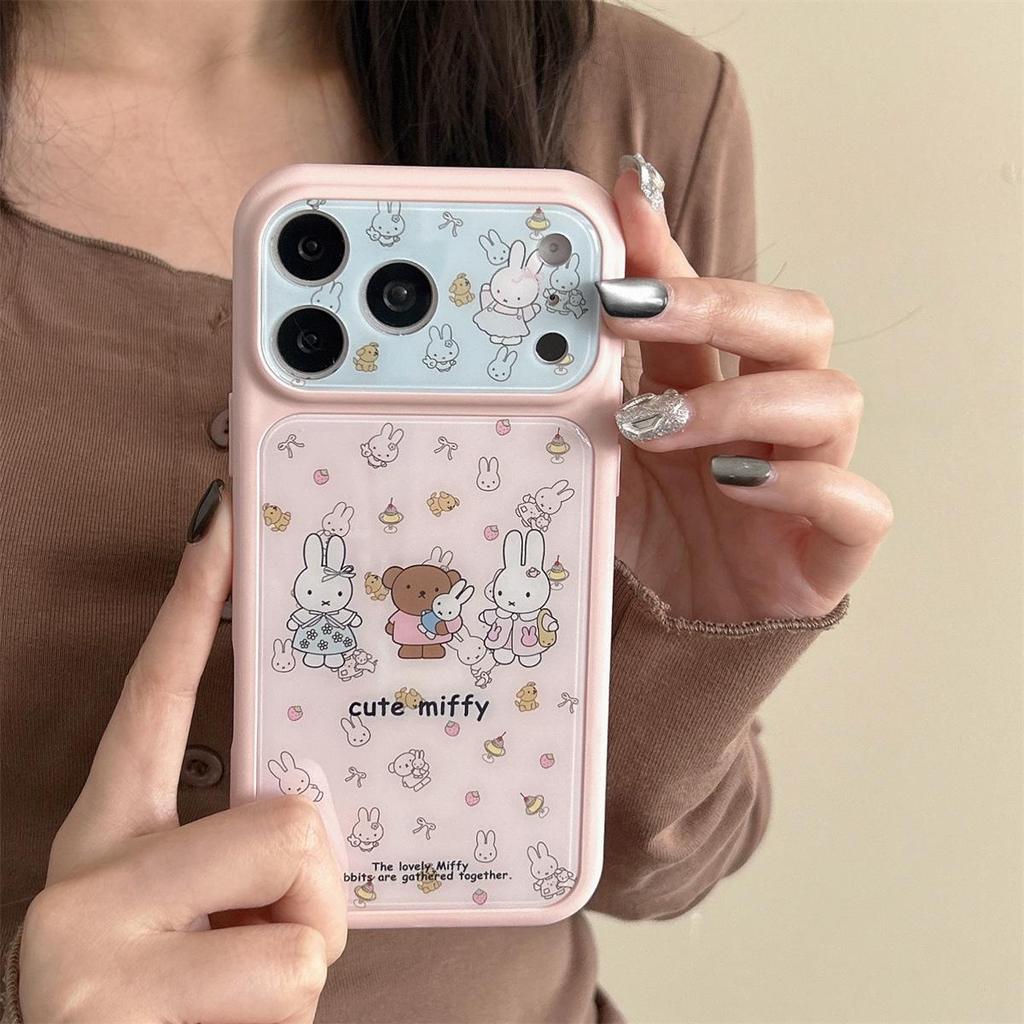 Мультяшный Мишка и Кролик Противоударный Чехол для iPhone 15/17/16 Pro Max