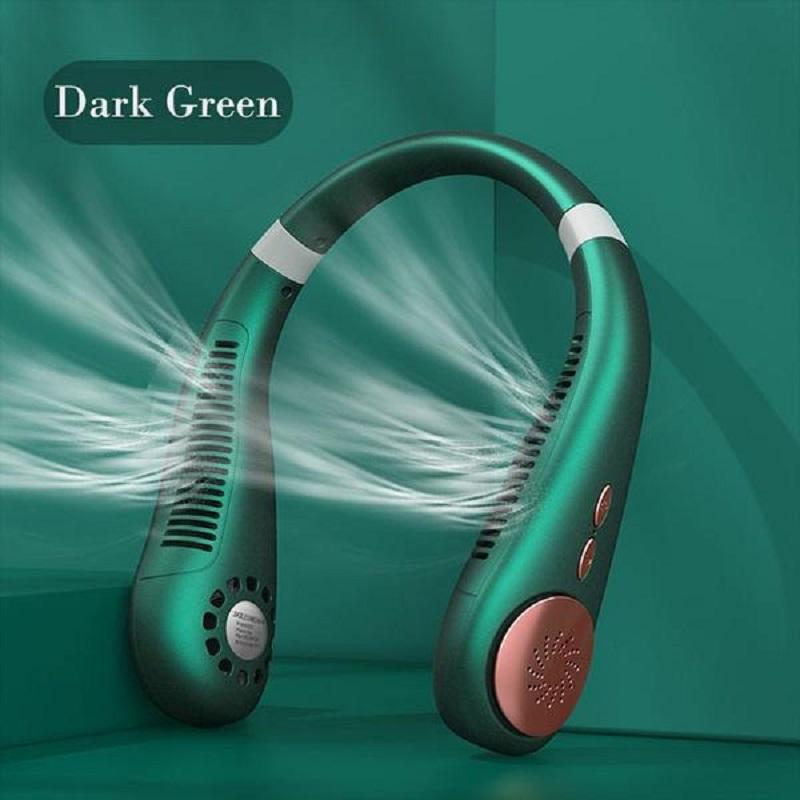 Новый мини-3-скоростной безлопастный вентилятор, подвесной двойной охлаждающий вентилятор, USB-портативный перезаряжаемый бесшумный вентилятор для путешествий на открытом воздухе, в помещении