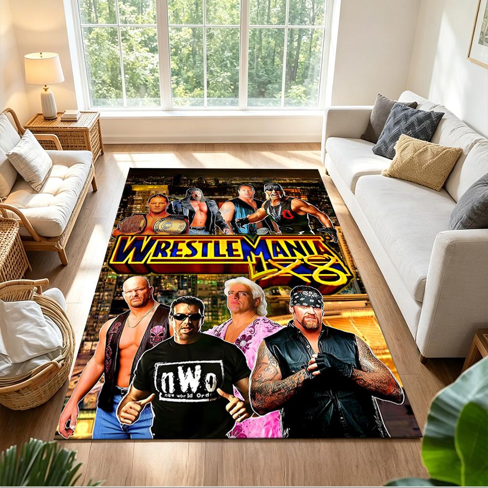 Wrestlemania Carpet Suitable for Decorate room Foyer Balcony Outdoor Anti-slip Rug Decorate Offices Perfect Gift for Friends & Family