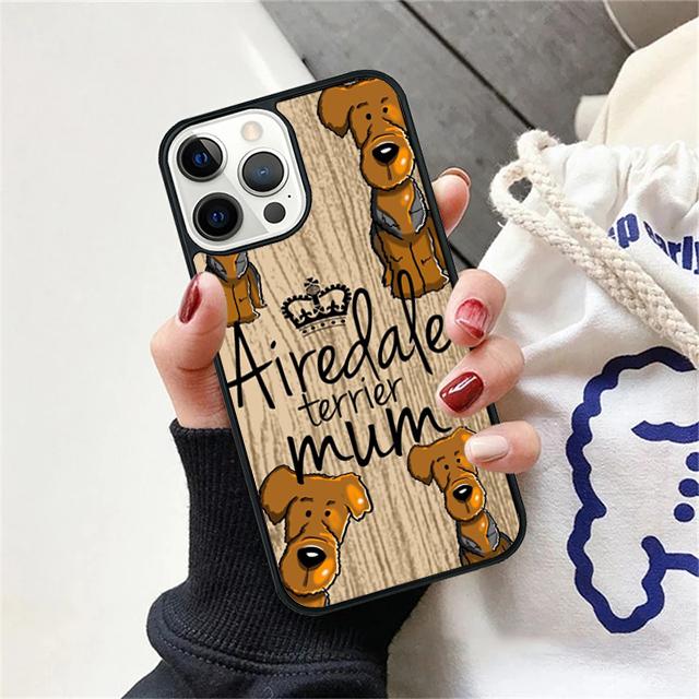 Airedale terrier cute mum dog Phone Case Cover For iPhone 17 Air 15 16 14 13 12 Pro Max 11 Pro Max Plus Coque